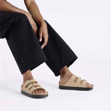 Birkenstock Florida Flex Platform Nubuck - Sandcastle